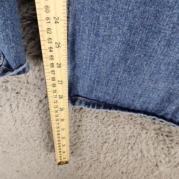 HDLTE Jeans Womens Large Faded Stretch High Rise Wide Leg - Picture 6 of 14